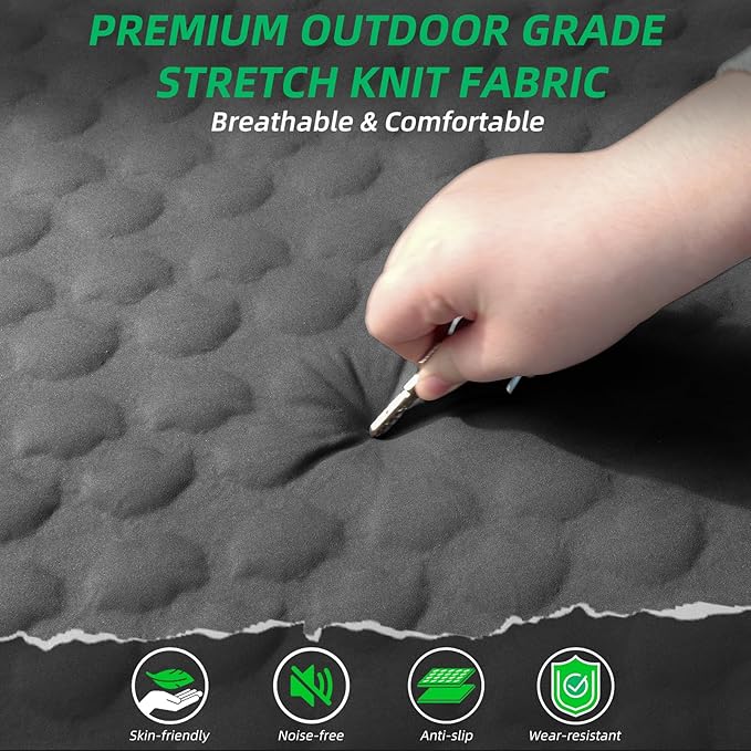 Self Inflating Sleeping Pad with Electric Pump, 4โUltra-Thick Memory Foam Camping Mattress Pad, Ultralight Camping Sleeping Pad, 9.5 R-Value Insulated Sleeping Mat for Car Travel