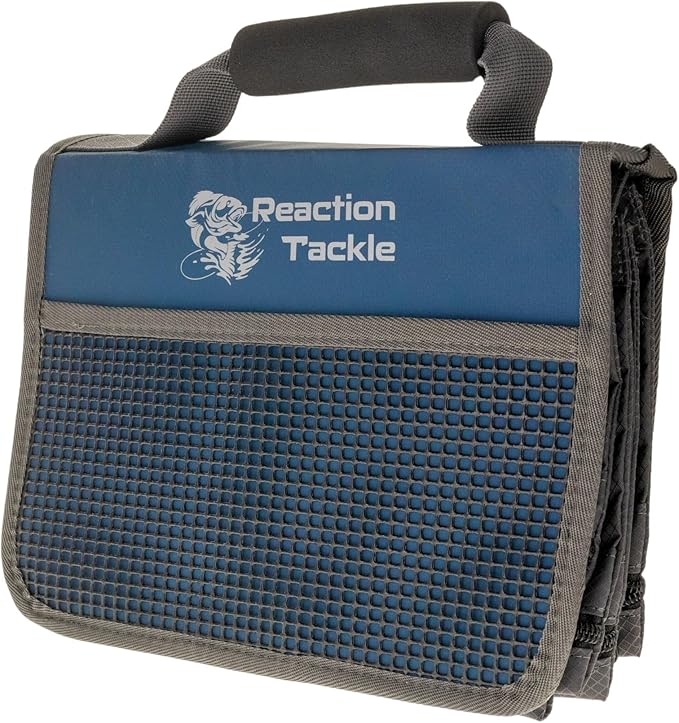 Reaction Tackle Deluxe Bait Binder – Water-Resistant Soft Plastic Bait Storage Bag, Saltwater & Freshwater Fishing Tackle Organizer, Lure Bag for Bass, Kayak, and Boat Fishing