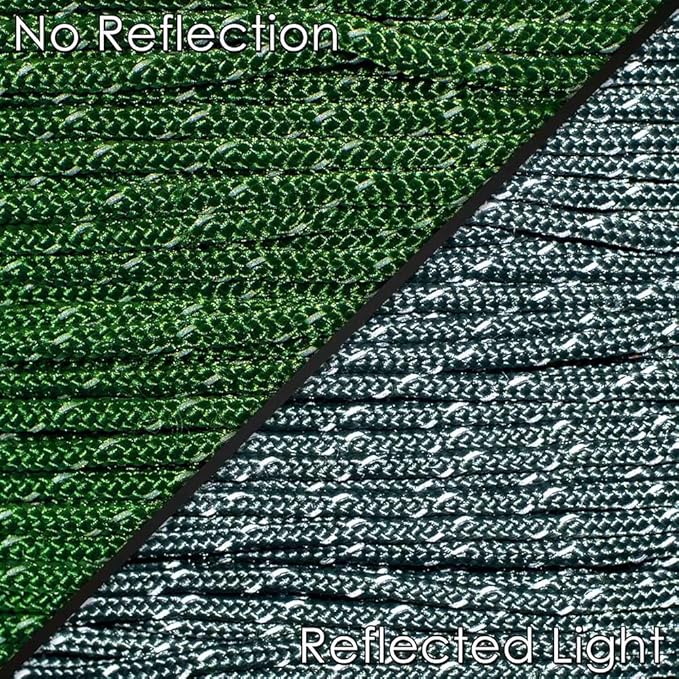 West Coast Paracord – 95 Tensile Strength - 1 Strand Reflective Paracord (1000 Feet, Kelly Green)