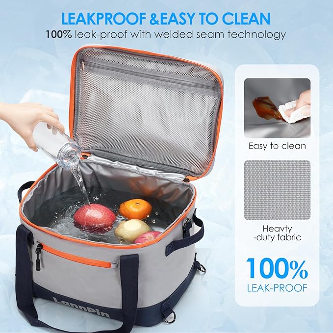 Paddle Board Cooler Waterproof Large Capacity SUP Deck Coolers, Leakproof Kayak Cooler Accessories Premium Insulated Cooler for Paddleboard Accessories,Drinks | Quality Clips& Bottle Opener Included