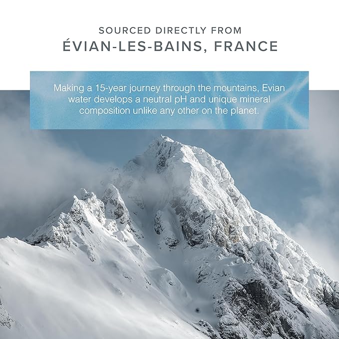 Evian Facial Spray, 1.7 oz. Travel Duo - Instantly Hydrate - Refresh Skin - Revive Makeup - TSA Compliant - All Skin Types - French Alps Skincare