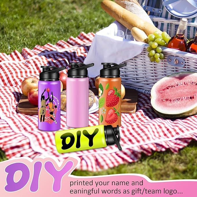 10 Pieces 20oz Reusable Aluminum Water Bottles Bulk Multicolor Outdoor Sports Water Bottles for Travel, Gym, Hiking, Cycling, Camping, Fishing, Snap Lid(Macaron Color)