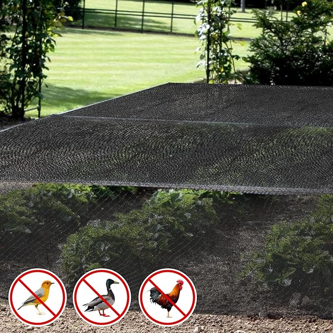 Unves 2 Pcs Mosquito Net, 13 x 10 Ft Garden Bird Netting for Vegetables Fruits from Birds Bugs, Mosquito Netting for Patio Insect Pest Barrier