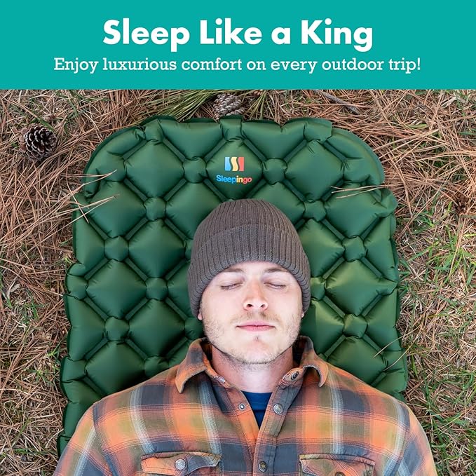 Light Weight Sleeping Mat for Camping - Ultralight Backpacking Sleeping Pad - Inflatable, Compact Sleep Pad for Hiking and Travel - Portable Backpacker Sleep Mat - 2-Pack - 73.5" x 21.5"