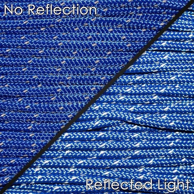 West Coast Paracord – 95 Tensile Strength - 1 Strand Reflective Paracord (1000 Feet, Royal Blue)