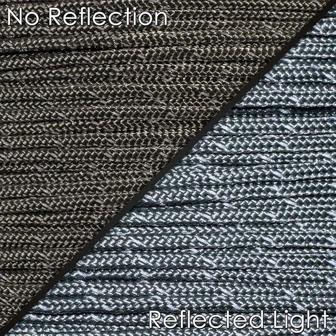 West Coast Paracord – 95 Tensile Strength - 1 Strand Reflective Paracord (50 Feet, Foliage)