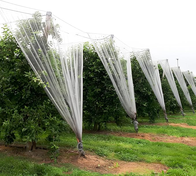 Unves Mosquito Netting, 33 x 10 Ft Mosquito Net for Patio, Breathable Insect Pest Barrier Bird Netting Mesh for Garden Protect Vegetables Fruits from Birds Bugs, Soft Hexagonal Mesh, White
