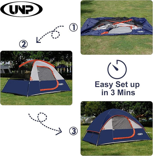 Camping Tent 2 Person, Waterproof Windproof Tent with Rainfly Easy Set up-Portable Dome Tents for Camping…