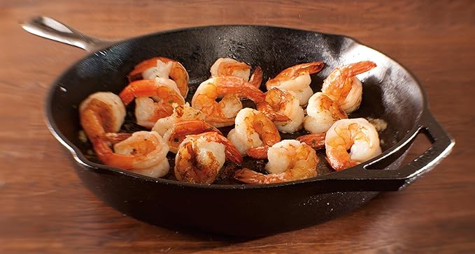 Lodge Seasoned Cast Iron Skillet - 12 Inch Ergonomic Frying Pan with Assist Handle, black