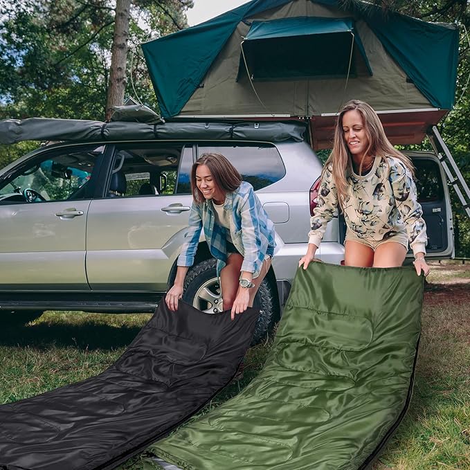 Tudomro 2 Pcs Camping Sleeping Bag for Adults, Lightweight Packable Waterproof Camping Gear Equipment to Keep Warm for Spring Summer Fall Indoor Outdoor Backpacking Hiking Travel