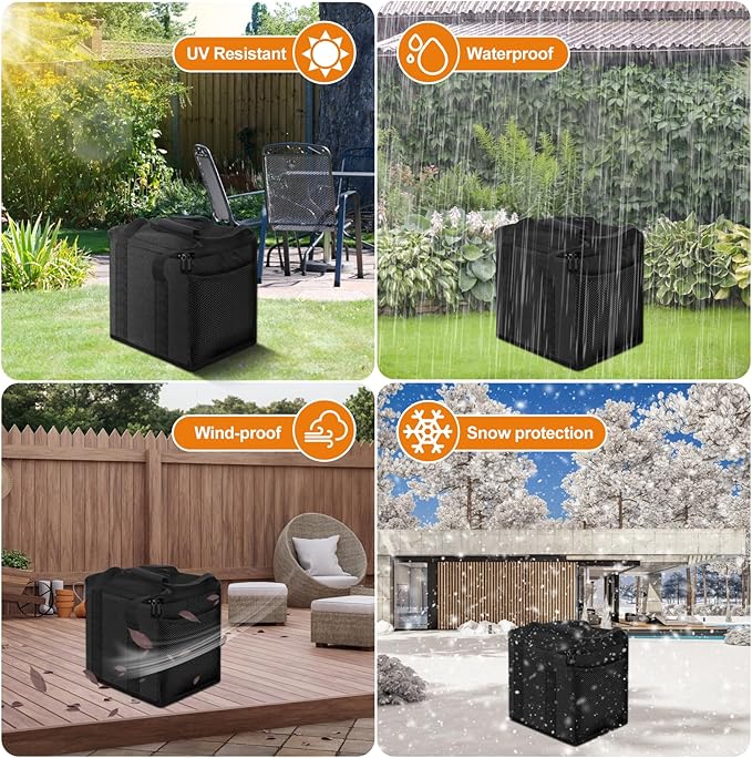 12'' Fire Pit Bag for Solo Stove Mesa XL & Accessories, Carry Bag for Solo Stove Mesa XL & Heat Deflector, Portable Fire Pit Storage Case for Travel & Camping,3-Layer 600D Oxford Cloth,Waterproof