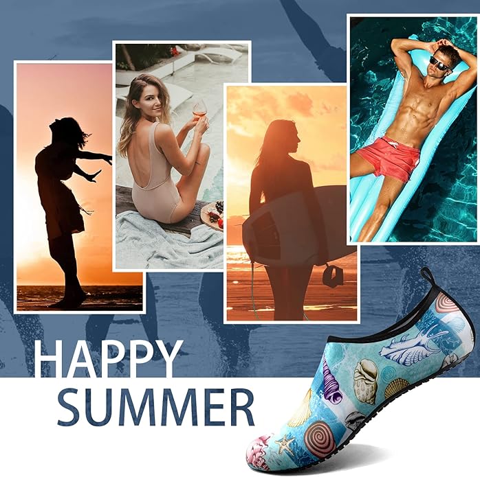 Water Shoes for Women Men Quick-Dry Aqua Socks Swim Beach Barefoot Yoga Exercise Wear Sport Accessories Pool Camping Must Haves Adult Youth Size