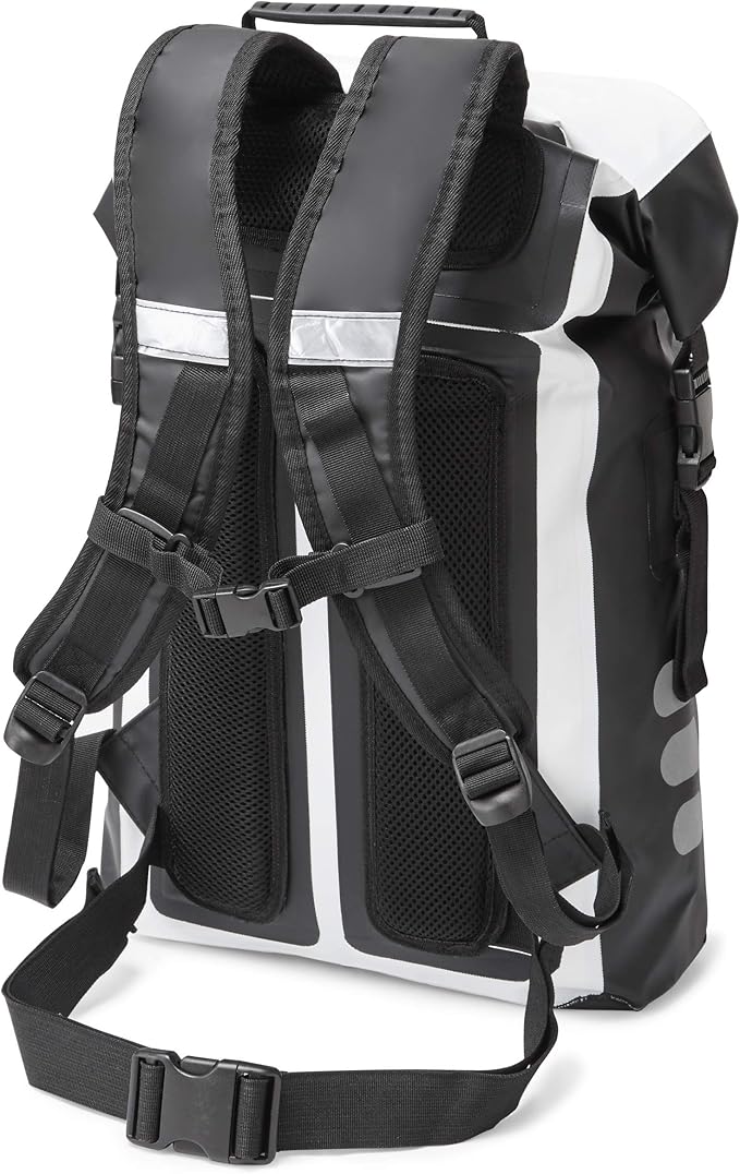 Ettore Cycling Rucksack 100% Waterproof Dry Bag - Black/White - Sonar