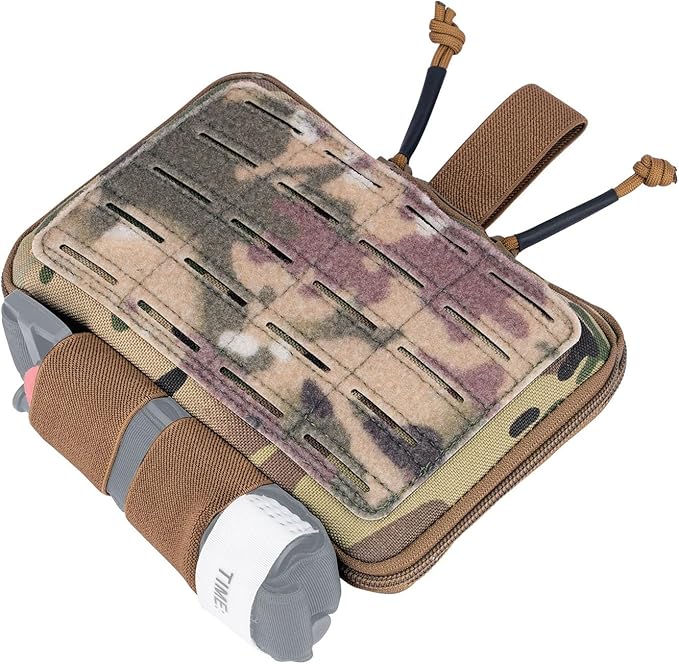 Medical Pouch for Tactical/Duty Belt MOLLE Vest/Pack EMT First Aid Pouch IFAK Utility Pouch Trauma Kit Organizer w/Tourniquet Holder