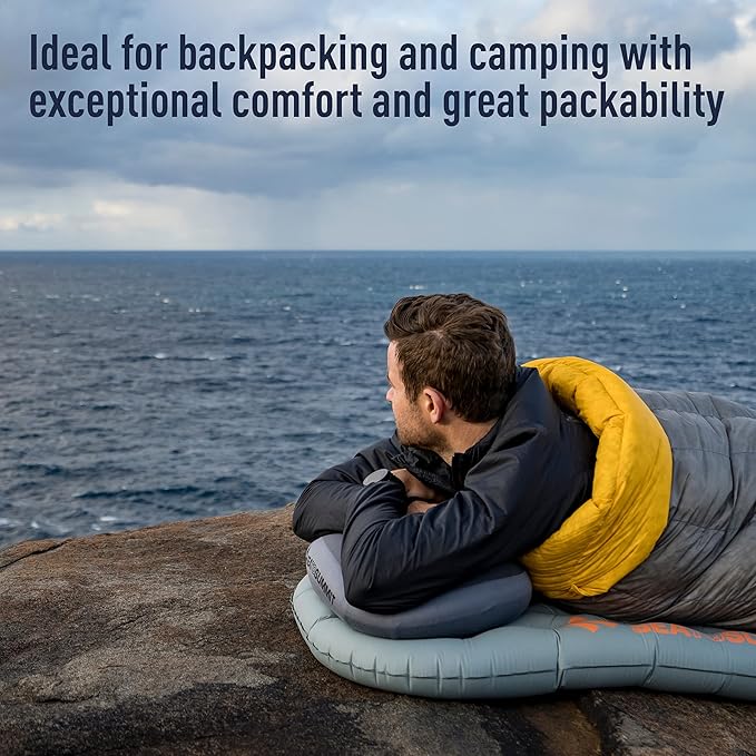 Sea to Summit Aeros Premium Inflatable Travel Pillow, Regular (13.4 x 9.4), Grey