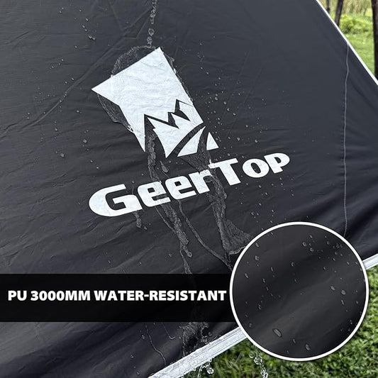 GEERTOP Large 17 x 10 ft Tarp Waterproof Portable Hammock Rain Fly Outdoor Awning Backpacking Tarp Shelter for Camping Traveling