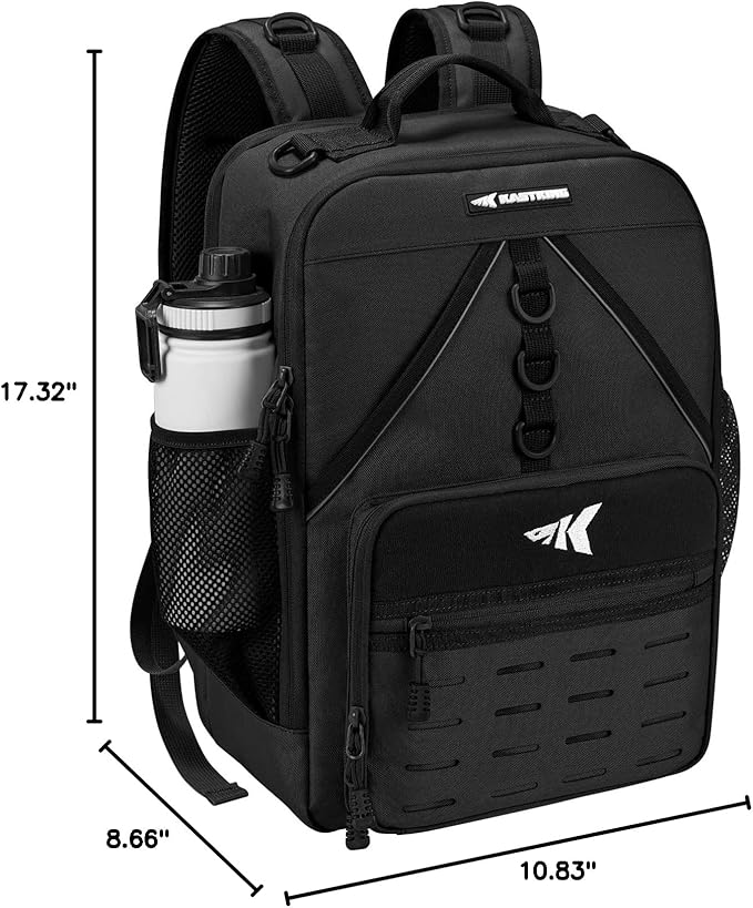 KastKing KarryAll Fishing Tackle Backpack with Rod Holder 4 Tackle Boxes,40/26L Tackle Bag Storage Fishing Gear and Equipment