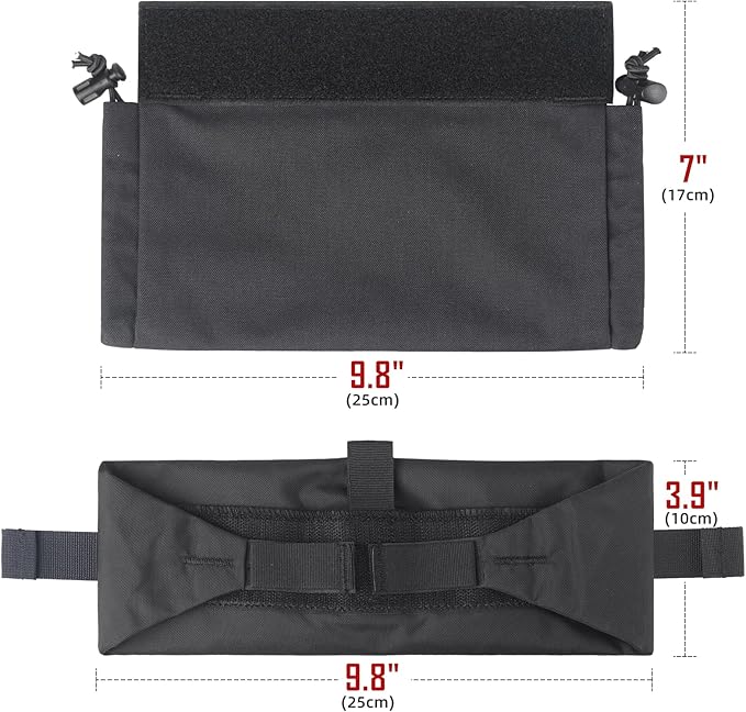 WYNEX Tactical First Aid Drop Dump Pouch, Medical Trauma Roll Up Drop Pouch EMT IFAK Sub Abdominal Carrying Bag with Hook-N-Loop for Chest Rig Vest