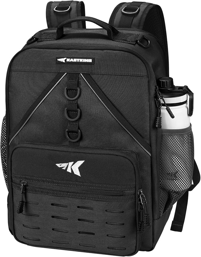 KastKing KarryAll Fishing Tackle Backpack with Rod Holder 4 Tackle Boxes,40/26L Tackle Bag Storage Fishing Gear and Equipment