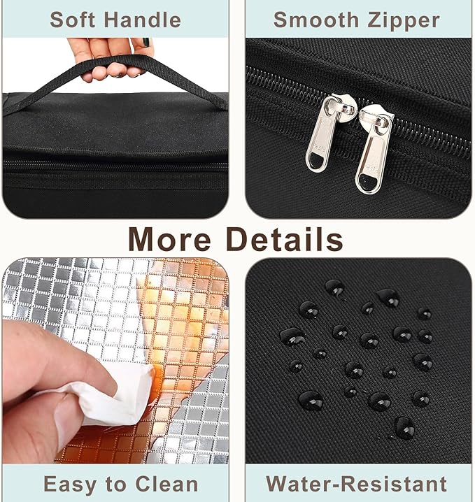 FlowFly Small Lunch box Insulated Soft Bag Mini Cooler Back to School Thermal Meal Tote Kit for Kids, Girls, Boys,Women,Men, Heart