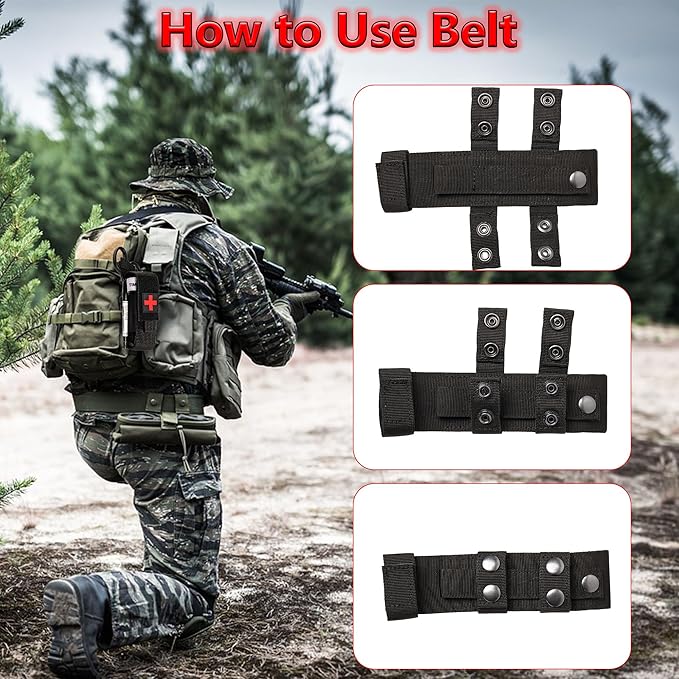 Tactical Molle Tourniquet Pouch Set with Trauma Medical Shear,Penlight,Pen,Molle Tourniquet Holder Holster Kit for Outdoor Hiking Camping Survival First Aid