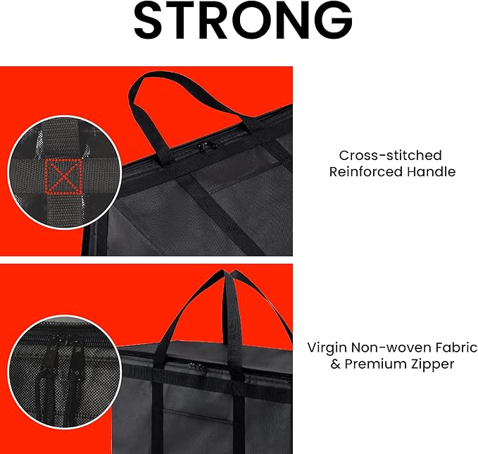 NZ home XXL Insulated Cooler Bag and Food Warmer for Delivery & Grocery Shopping with Zippered Top, Orange (1 Pack)