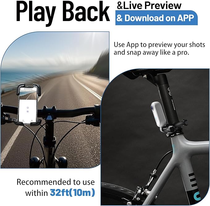 4K Mini WIFI Action Camera 128GB Thumb POV Portable Body Cam Wearable Video Recorder with IPX7 Waterproof Camcorder, Helmet Mount, Magnetic,Pocket Sport DV for Bike Cycling, Pet, Vlogging(White)