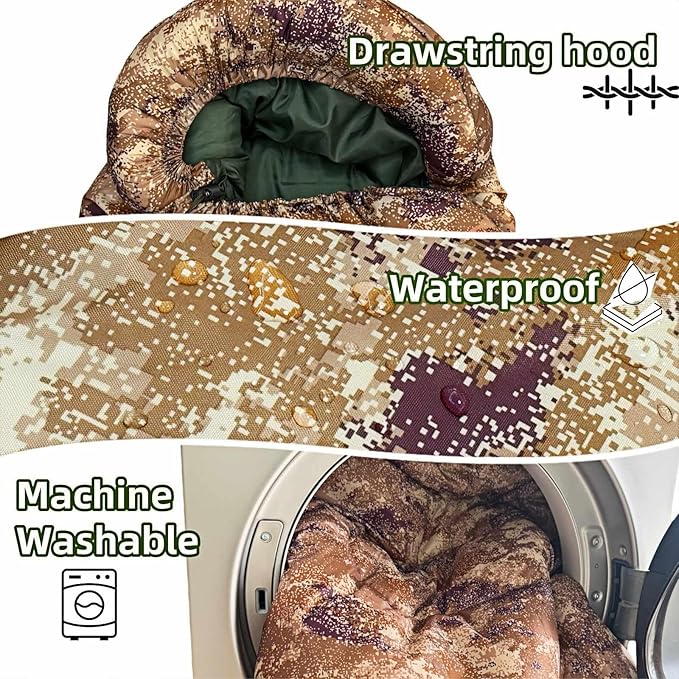 Sleeping Bags for Adults,Lightweight Waterproof Compact Sleeping Bag with Stuff Sack for Warm Camping Cold Hiking Traveling Outdoor Activities