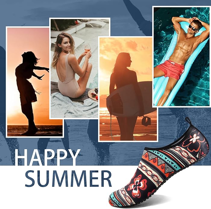 Water Shoes for Women Men Quick-Dry Aqua Socks Swim Beach Barefoot Yoga Exercise Wear Sport Accessories Pool Camping Must Haves Adult Youth Size