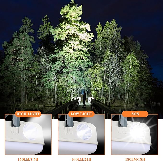 Portable Solar Power Lanterns for Power Outages, 5 Light Modes LED Camping Lights Lantern Flashlight, IPX4 Waterproof Tent Light for Hurricane Hiking Emergency Light