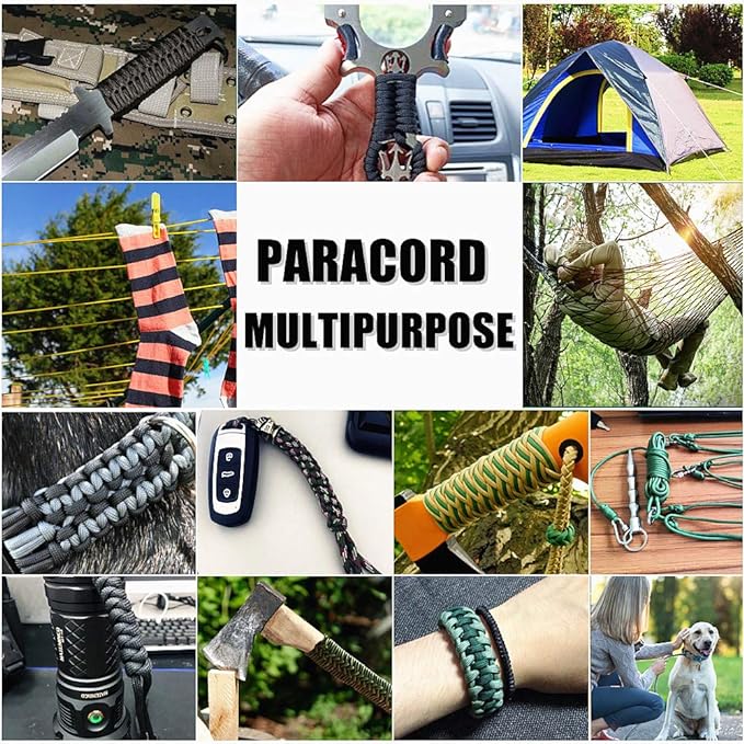 WEREWOLVES Paracord Rope, 7 Strand Type III Parachute Cord 4mm 100ft / 200ft for Crafting, DIY Projects, Survival Bracelets (Army Green, 200 ft)