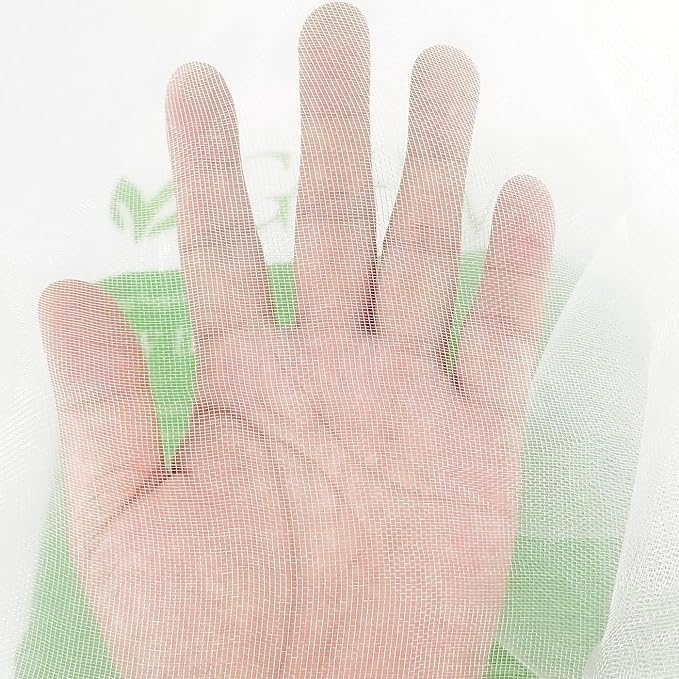 6.5x50Ft Mosquito Bug Insect Bird Fine Mesh Net Barrier Hunting Blind Garden Screen Netting for Protect Your Plant Fruits Flower