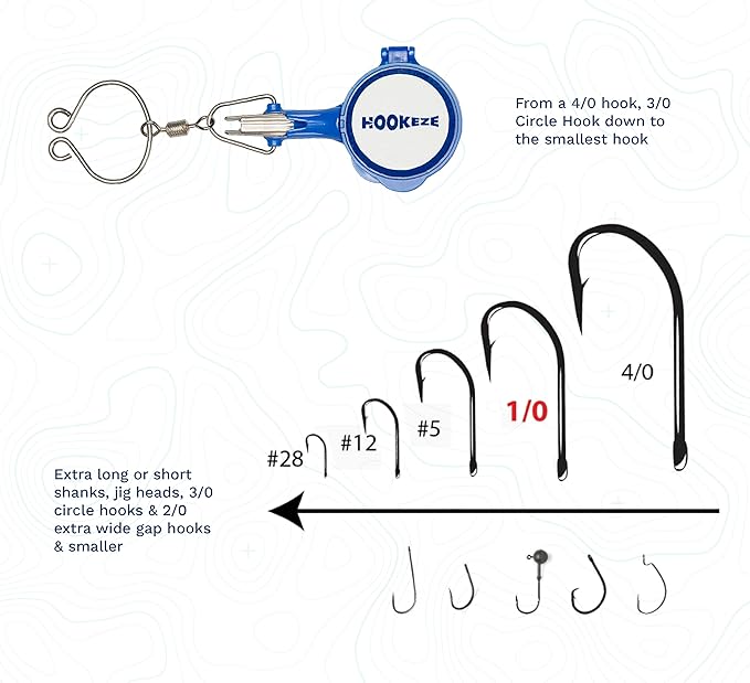 HOOK-EZE Fishing Knot Tying Tool | Protect from Fish Hooks | Tie Fishing Knots Easily | Cool Gadgets for Fishermen | Ice Fly Fishing | Fishing Accessories for Beginner Anglers | Nail Knot Tool