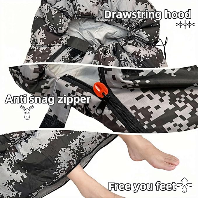 Sleeping Bags for Adults,Lightweight Waterproof Compact Sleeping Bag with Stuff Sack for Warm Camping Cold Hiking Traveling Outdoor Activities