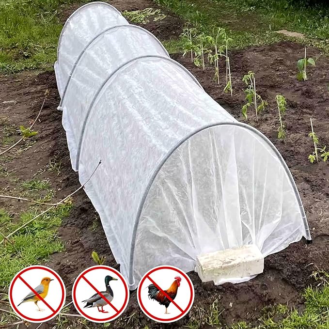 Unves 2 Pcs Mosquito Netting for Patio, 13 x 10 Ft Garden Netting Mesh, Insect Pest Barrier Bird Netting for Garden Protect Vegetables and Fruits from Birds