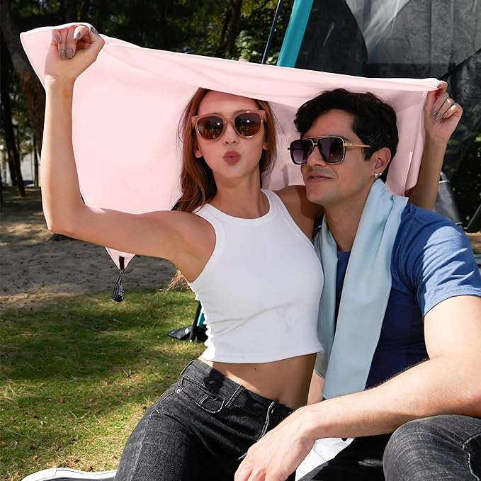 Rainleaf Microfiber Towel Perfect Travel & Gym & Camping Towel. Quick Dry - Super Absorbent - Ultra Compact - Lightweight. Suitable for Trip, Beach, Shower, Backpacking, Pool