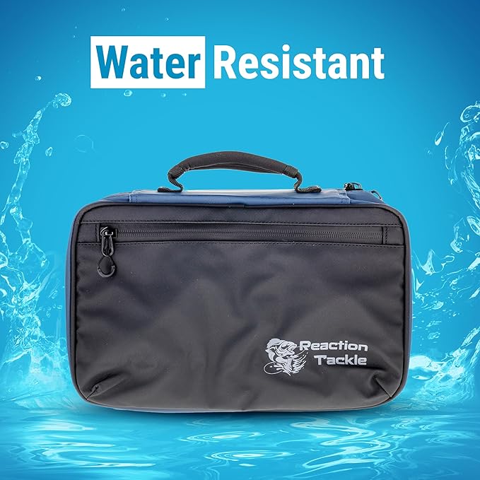 Reaction Tackle Deluxe Bait Binder – Water-Resistant Soft Plastic Bait Storage Bag, Saltwater & Freshwater Fishing Tackle Organizer, Lure Bag for Bass, Kayak, and Boat Fishing