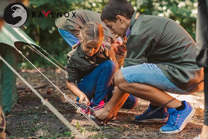 Ravenox Type III 550 Paracord | Genuine Military 550 Cord (Orange)(25 Feet)| 7 Inner Strand, 100% Twisted Nylon Cordage | Parachute Cord Rope for Military, Survival, Outdoor Recreation | Made in USA