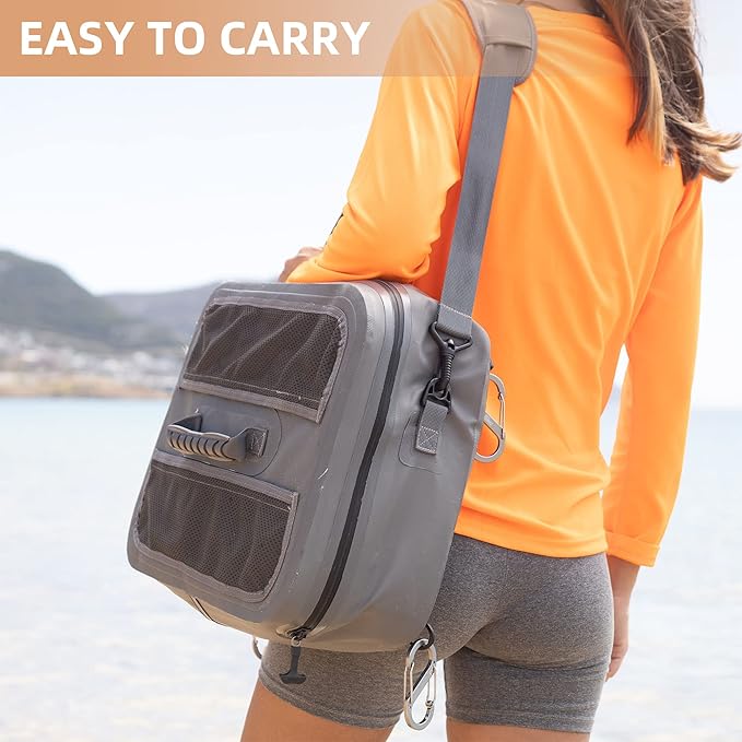 THURSO SURF Waterproof Paddle Board Cooler Bag Paddle Board Accessories SUP Deck Bag Multi-Functional Durable PVC Material Mesh Top Pocket Portable Premium Insulated Spacious 20 Can