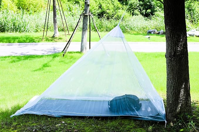 No-See-Ums Camping Mosquito Net Bed Compact and Ultra-Light for Travel,Finest Holes Mesh 2000 Noseeum Netting for Camping and Hiking, Without Sleeping Mat