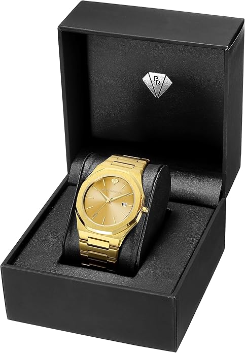 PIERRE RICHARDSON PR5428 Men’s Luxury Watch – Japanese Quartz Movement, Stainless Steel, 41mm, 5ATM Water Resistant, Scratch-Resistant Sapphire Crystal Glass – Classic Dress Watch for Men