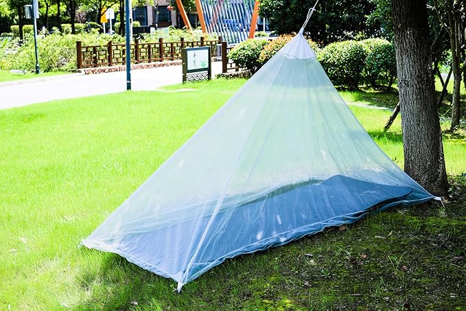 No-See-Ums Camping Mosquito Net Bed Compact and Ultra-Light for Travel,Finest Holes Mesh 2000 Noseeum Netting for Camping and Hiking, Without Sleeping Mat