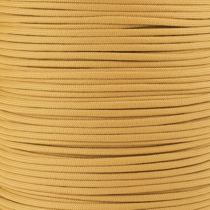 Paracord Planet Yellow 550 Paracord – 7 Strand Type III Paracord for Camping, Crafting, Utility and More! – Marigold (250 ft)