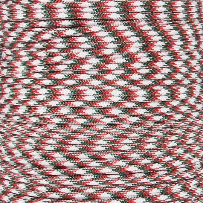 Paracord Planet Holiday Colors 550 Paracord – Great for DIY, Bracelets, and Lanyards – St. Nick (10 Feet)