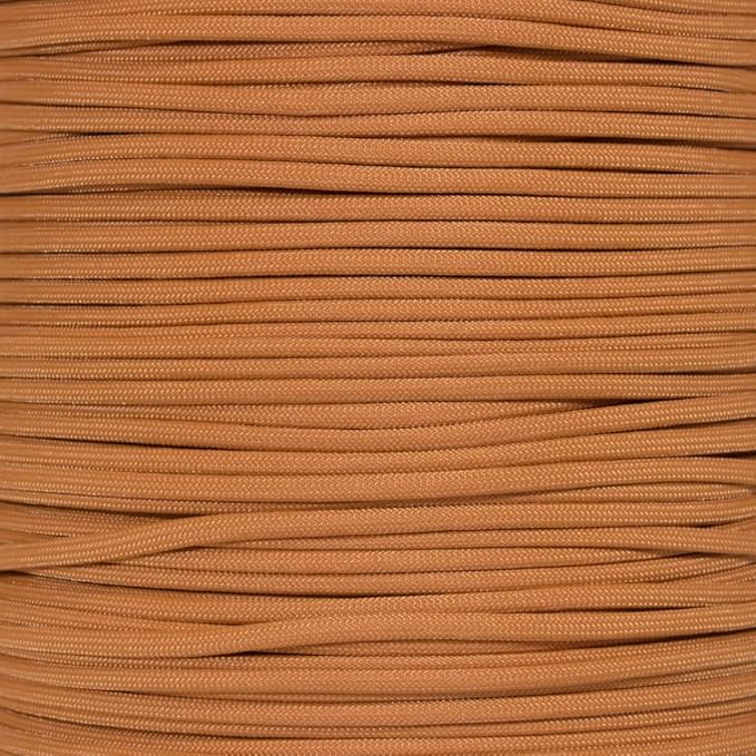 Paracord Planet Yellow 550 Paracord – 7 Strand Type III Paracord for Camping, Crafting, Utility and More! – Mustard (100 ft)