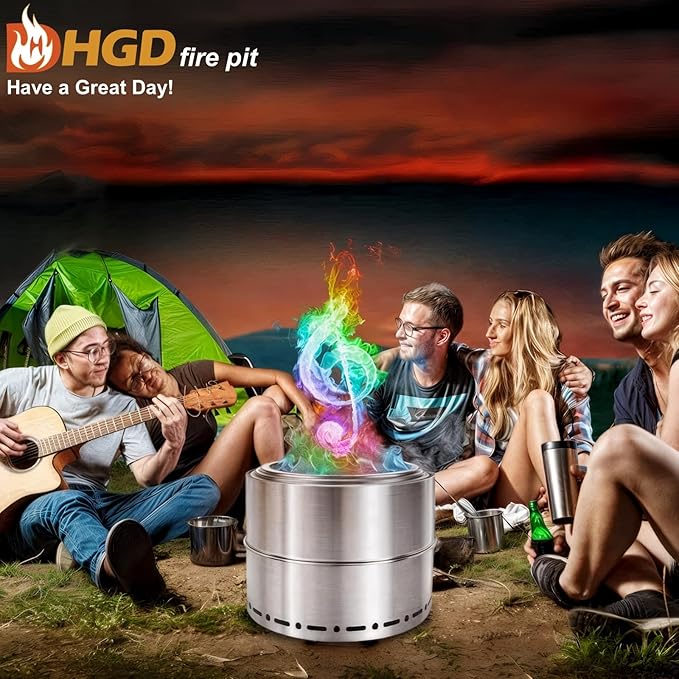 HGD (50 PCS) Magic Campfire Fire Color Changing Packets for Fire Pit, Indoor/Outdoor Fireplace, Bonfire - Rainbow Magical Flame, Camping Accessory, Compatible with Wood