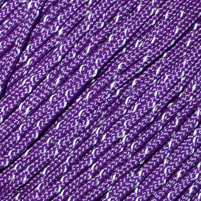 West Coast Paracord – 95 Tensile Strength - 1 Strand Reflective Paracord (100 Feet, Purple)