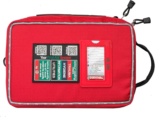 SURVIVAL Workplace/Home First Aid Kit USA - for Emergency Care at Home/Workplace