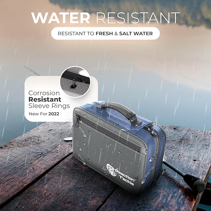 Reaction Tackle Deluxe Bait Binder – Water-Resistant Soft Plastic Bait Storage Bag, Saltwater & Freshwater Fishing Tackle Organizer, Lure Bag for Bass, Kayak, and Boat Fishing