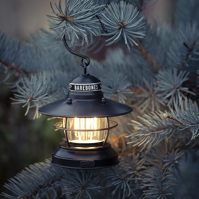 Barebones Edison Mini Vintage Adjustable LED Compact Outdoor Lantern - Essential Gear for Camping, Hiking, Fishing, Tents and Outdoor Adventures